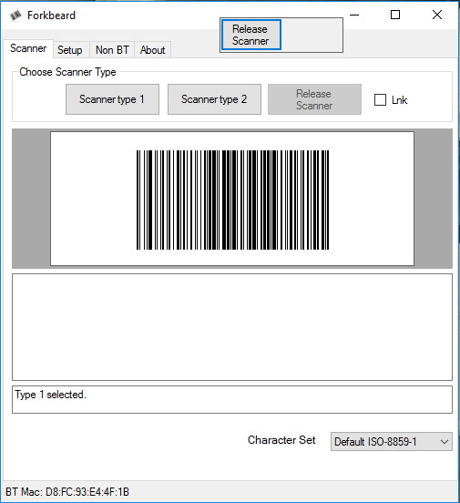 Barcode scanner image